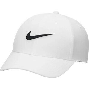 White Golf Hat Mens Adjustable Moisture Wicking Low Profile Polyester Cap